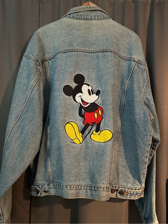 Disney Jackets & Blazers - Disney Denim Jean Jacket with Mickey Mouse Patch - Blue, Red, Yellow, Black